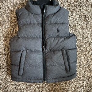 Ralph Lauren Dark Gray Quilted Puffer Vest
